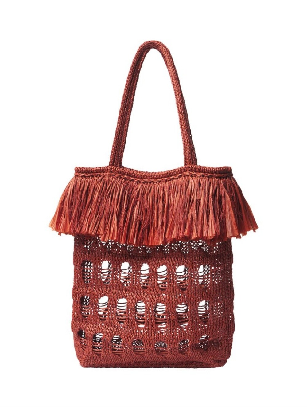 NWOT ALC Elise Fringe Raffia Tote
